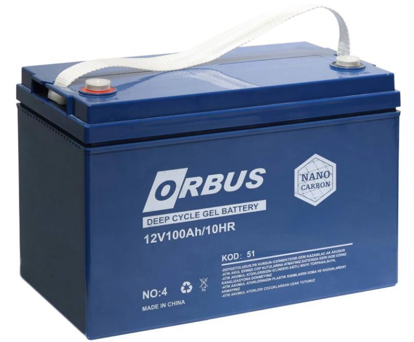 Orbus 12 Volt 100 Amper Jel Akü