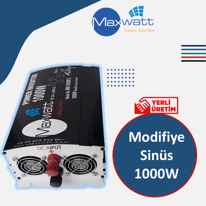 YERLİ ÜRETİM  Modifiye Sinüs Maxwatt İnvertör