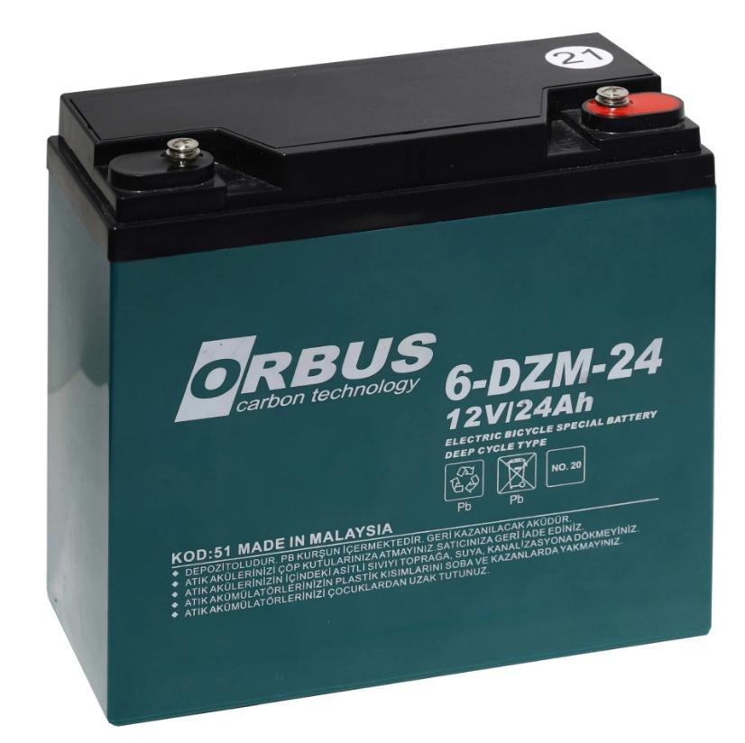 Orbus 12V 24 Ah Elektrikli Bisiklet Aküsü