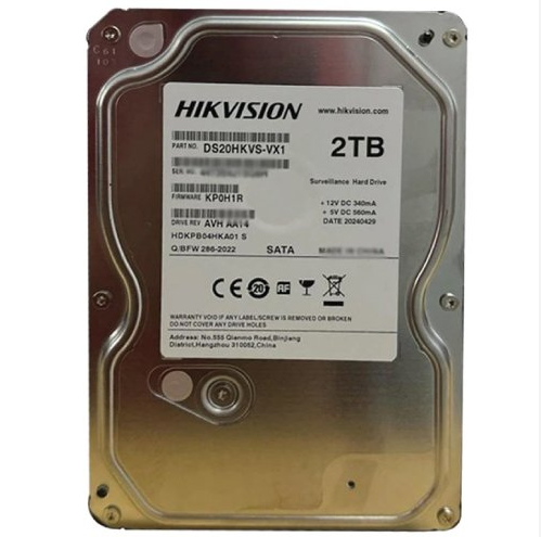 HIKVISION GÜVENLİK DİSKİ HDD 2TB SATA 3.5 DS20HKVS-VX1 5400RPM/128MB/SATA3.0