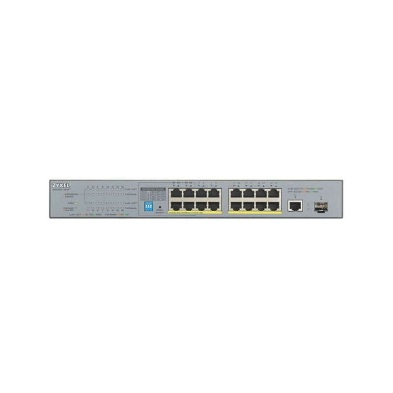  ZYXEL GS1300-18HP ZYXEL 18 PORT YÖNETİLEMEZ POE SWITCH (170 WATT)