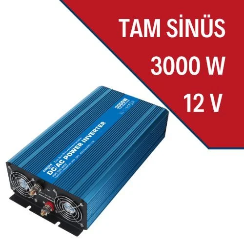 Carspa 3000 Watt - 12 Volt Tam sinüs inverter