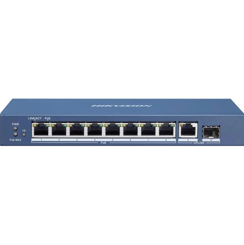 HIKVISION SWITCH POE GIGABIT STANDART 8 PORT DS-3E0510P-E/M