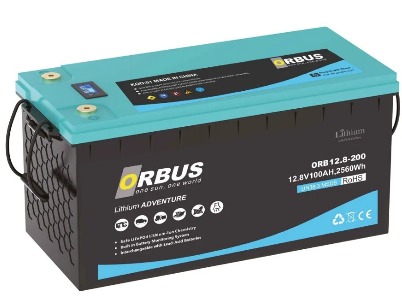 Orbus 12.8  Volt 200 Amper  Lityum Batarya Lifepo4 Lityum Akü