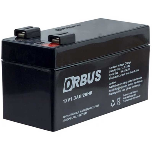 Orbus 12 volt - 1.3 amper akü