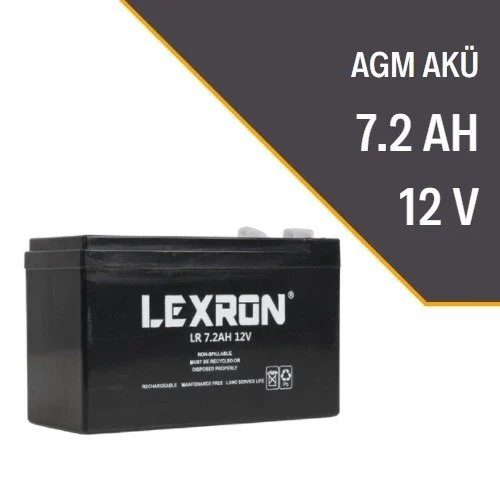 Lexron 7.2Ah-12V Kuru Tip Akü