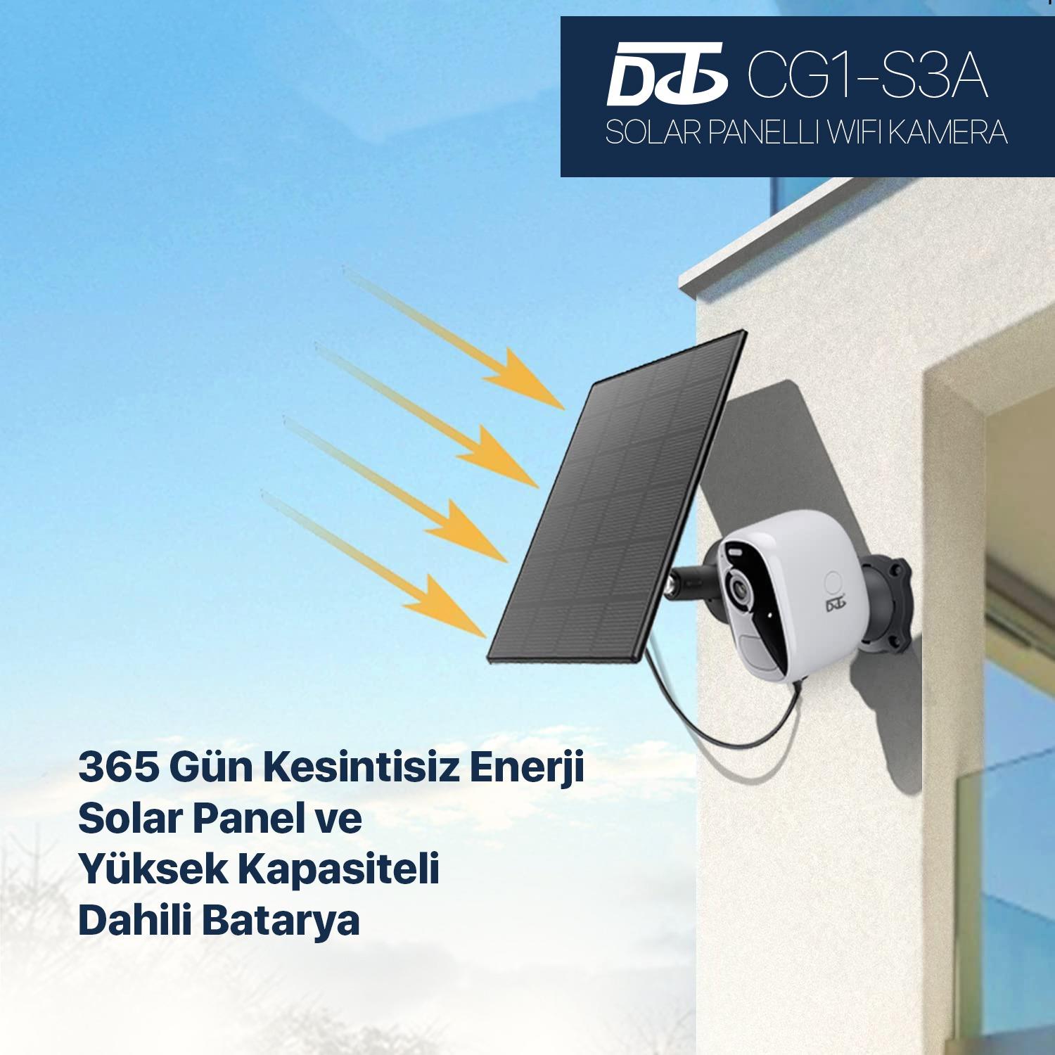 DCT 4mp 2.97mm lens solar panelli wifi kamera