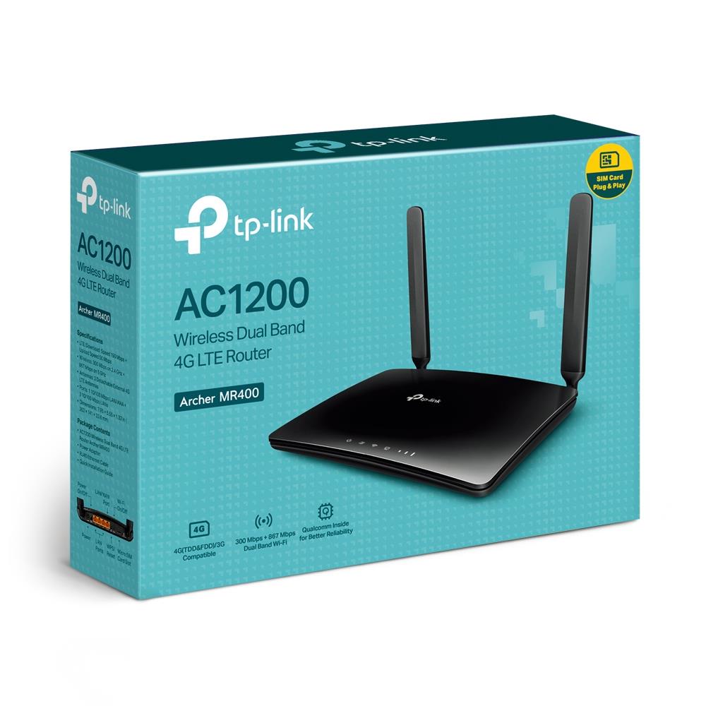 Tp link Archer MR400 AC1200 Dual Band 3G/4G LTE Routher