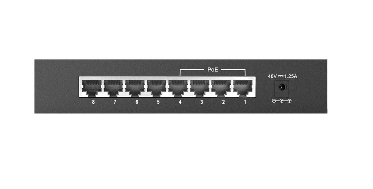 D-Link DES-1008P/C1A 8X10/100 (4 Port Poe) Metal Kasa 62W Poe Switch