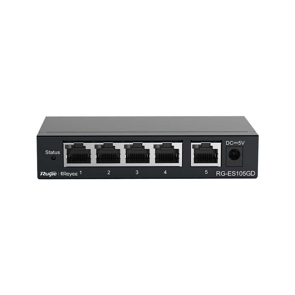 Ruijie Reyee RG-ES105D 5 Port 10/100 Tak Calıstır Metal Kasa Switch