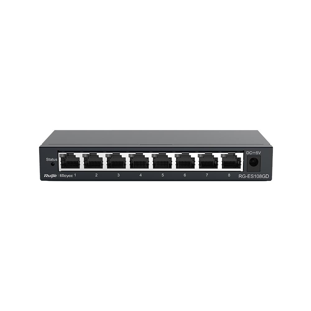 Ruijie Reyee RG-ES108D 8 Port 10/100 Tak Calıstır Metal Kasa Switch