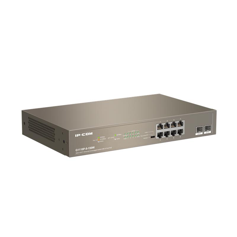 IP-COM G1110P-8-150W 8 Port GIGABIT + 2X1GB SFP Port Rackmout 130W Poe Switch