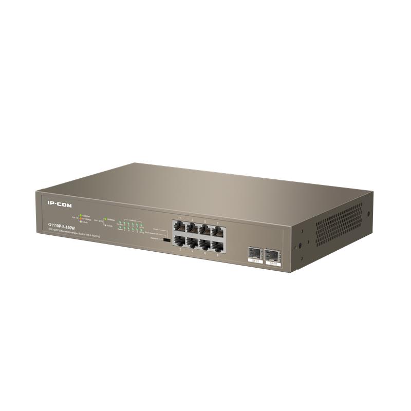 IP-COM G1110P-8-150W 8 Port GIGABIT + 2X1GB SFP Port Rackmout 130W Poe Switch