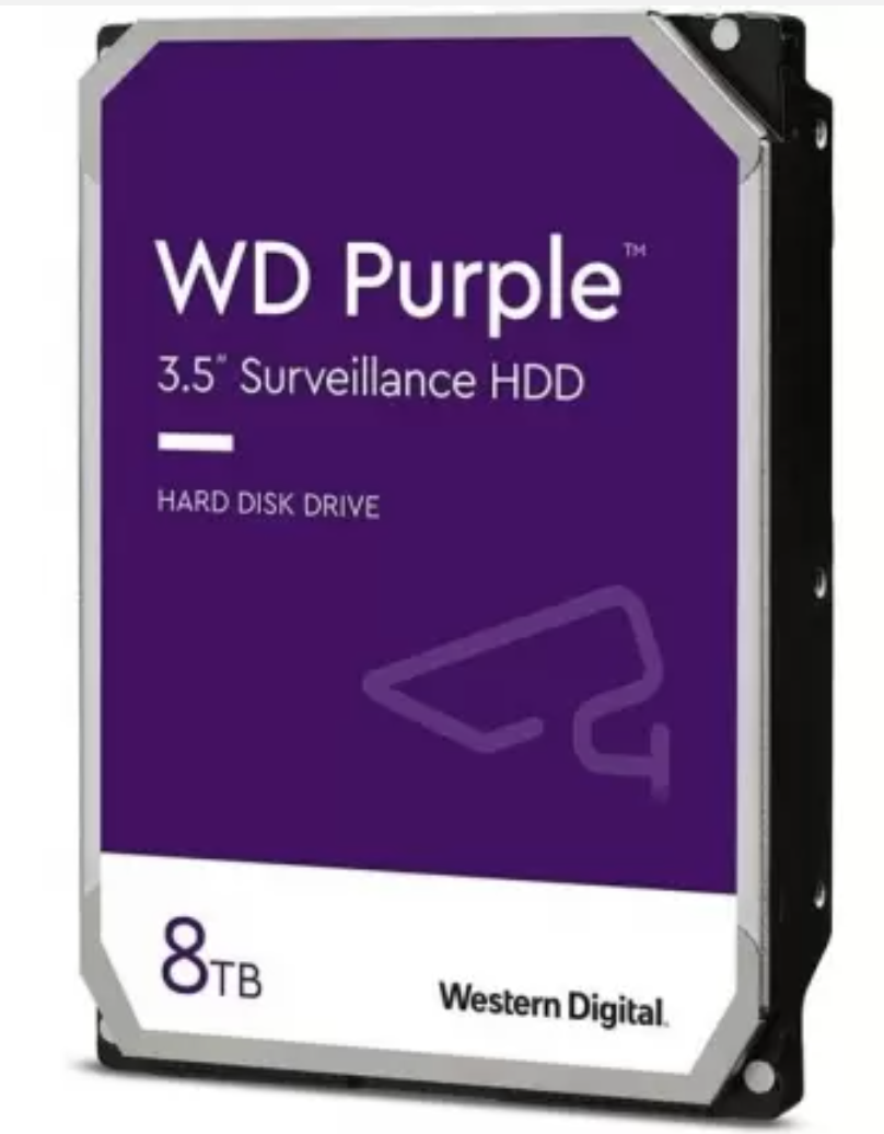 WD 8 TB  3.5 Purple Sata3 5640RPM 128MB 7/24 Güvenlik WD84PURZ (3 Yıl Resmi Dist Garantili)