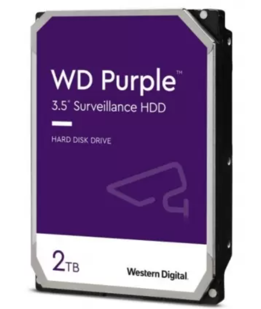 WD  2 TB 3.5 Purple Sata 3 5400RPM 64MB 7/24 Güvenlik WD22PURZ (3 Yıl Resmi Dıst Garantili)