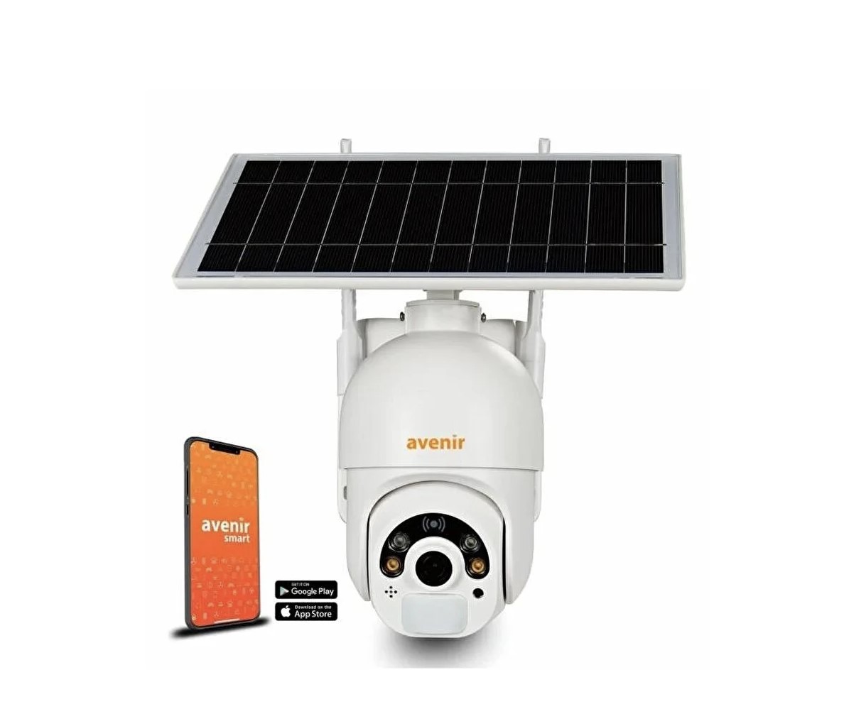 Avenir Av-S410 Solar 4G Ptz Dome Kamera