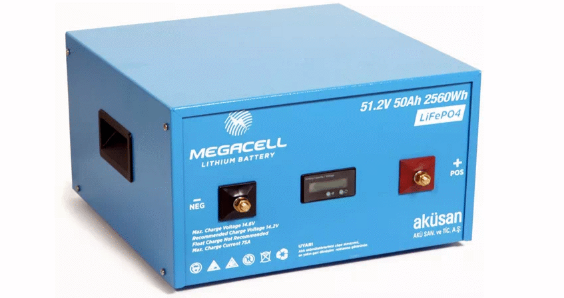 megacell 51.2 volt 50 amper LiFePO4/LİTYUM AKÜ