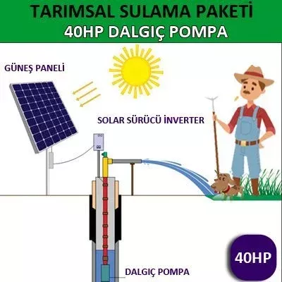 40HP Dalgıç Pompa - Tarımsal sulama sistemi