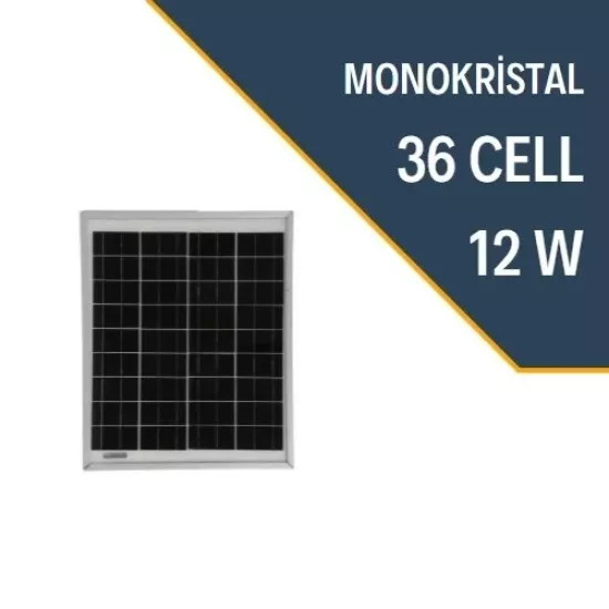 Lexron 12W Monokristal Güneş Paneli