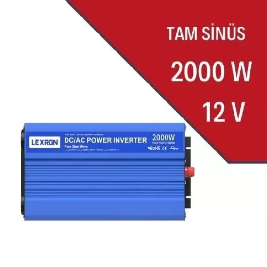 Carspa 2000 Watt - 12 Volt Tam Sinüs İnverter