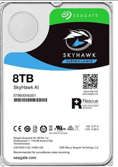 Seagate Güvenlik Diski Hdd 8TB Sata 3.5’’ Skyhawk