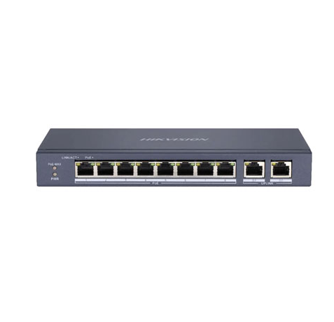 HIKVISION SWITCH POE 10/100 STANDART 8 PORT DS-3E0310P-E/M 8X10/100 POE+2XGIGABIT RJ45