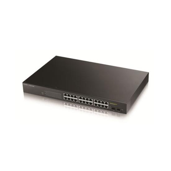  ZYXEL GS1900-24HP 24x10/100/1000 PoE + 2xSFP Web Yönetilebilir Switch