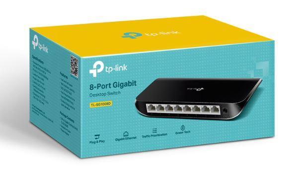 Tp-Link TL-SG1008D 8 Port Gigabit Plastik Kasa Switch