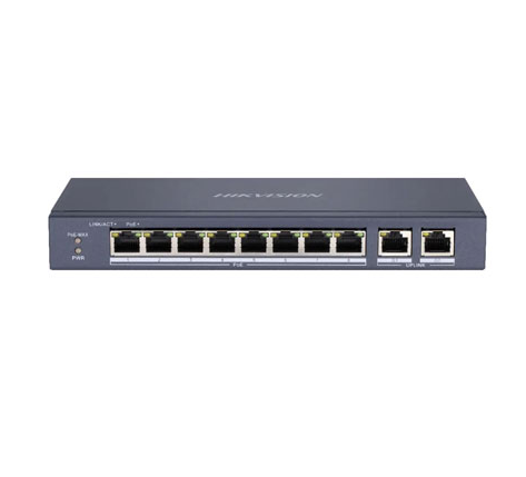 HIKVISION SWITCH POE 10/100 STANDART 8 PORT DS-3E0310P-E/M 8X10/100 POE+2XGIGABIT RJ45