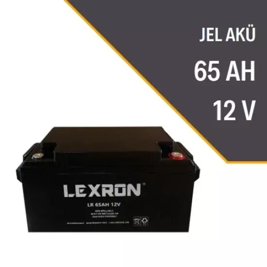 Lexron 65AH-12V Elektrikli Araç Jel Akü