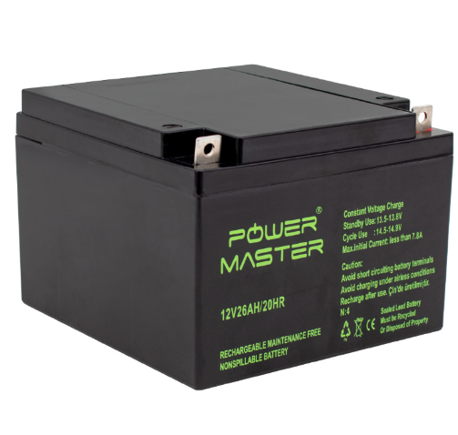 PowerMaster 12 volt- 26 amper akü