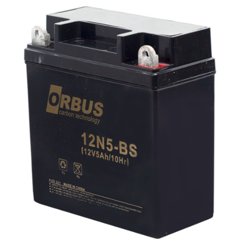 Orbus 12 volt - 5 amper asit içinde karbon motosiklet aküsü