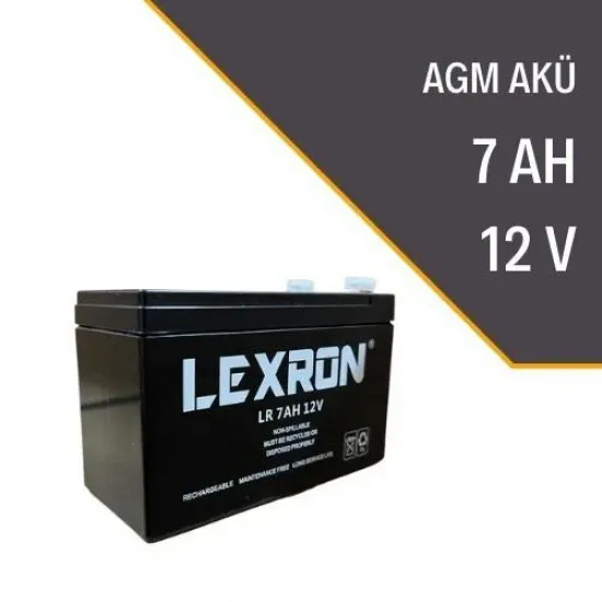 Lexron 7Ah-12V Kuru Tip Akü