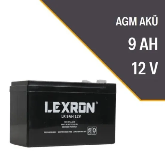 Lexron 9Ah-12V Kuru Tip Akü