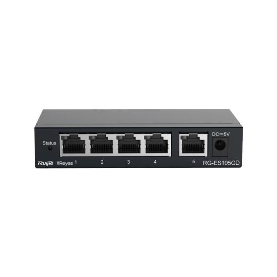 Ruijie Reyee RG-ES105D 5 Port 10/100 Tak Calıstır Metal Kasa Switch