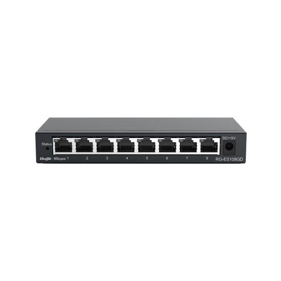 Ruijie Reyee RG-ES108D 8 Port 10/100 Tak Calıstır Metal Kasa Switch