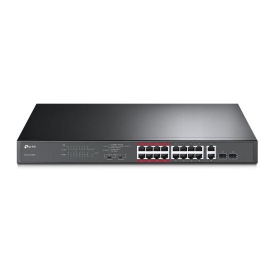 Tp link TL-SL1218MP 16 Port Poe + 10/100 + 2 RJ45 GIigabit Up link + 2 Combo Gigabit SFP 192W Poe Switch