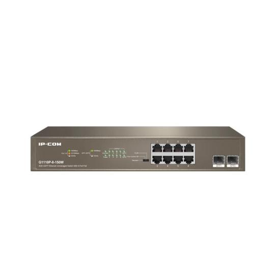 IP-COM G1110P-8-150W 8 Port GIGABIT + 2X1GB SFP Port Rackmout 130W Poe Switch